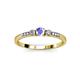 3 - Tresu Tanzanite and Diamond Three Stone Engagement Ring 