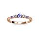 3 - Tresu Tanzanite and Diamond Three Stone Engagement Ring 
