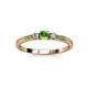 3 - Tresu Green Garnet and Diamond Three Stone Engagement Ring 