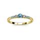 3 - Tresu Blue Topaz and Diamond Three Stone Engagement Ring 