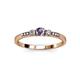 3 - Tresu Iolite and Diamond Three Stone Engagement Ring 
