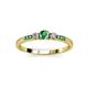 3 - Tresu Emerald and Diamond Three Stone Engagement Ring 