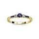 3 - Tresu Blue Sapphire and Diamond Three Stone Engagement Ring 