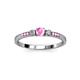 3 - Tresu Pink Sapphire and Diamond Three Stone Engagement Ring 