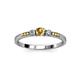 3 - Tresu Citrine and Diamond Three Stone Engagement Ring 