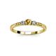 3 - Tresu Citrine and Diamond Three Stone Engagement Ring 