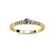 3 - Tresu Iolite and Diamond Three Stone Engagement Ring 