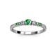 3 - Tresu Emerald and Diamond Three Stone Engagement Ring 