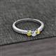 2 - Tresu Diamond and Yellow Sapphire Three Stone Engagement Ring 