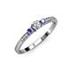 2 - Tresu Diamond and Tanzanite Three Stone Engagement Ring 