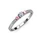 2 - Tresu Diamond and Pink Tourmaline Three Stone Engagement Ring 