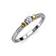 2 - Tresu Diamond and Citrine Three Stone Engagement Ring 