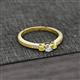 2 - Tresu Diamond and Yellow Sapphire Three Stone Engagement Ring 