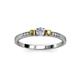 3 - Tresu Diamond and Citrine Three Stone Engagement Ring 