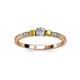 3 - Tresu Diamond and Yellow Sapphire Three Stone Engagement Ring 