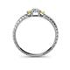 5 - Tresu Diamond and Yellow Sapphire Three Stone Engagement Ring 