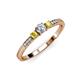 4 - Tresu Diamond and Yellow Sapphire Three Stone Engagement Ring 