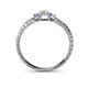4 - Tresu Diamond and Tanzanite Three Stone Engagement Ring 