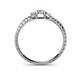 4 - Tresu Diamond and Aquamarine Three Stone Engagement Ring 