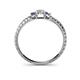 4 - Tresu Diamond and Iolite Three Stone Engagement Ring 