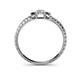 4 - Tresu Black and White Diamond Three Stone Engagement Ring 