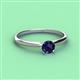 2 - Solus Round Blue Sapphire Solitaire Engagement Ring  