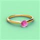 2 - Solus Round Pink Sapphire Solitaire Engagement Ring  