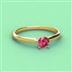 2 - Solus Round Pink Tourmaline Solitaire Engagement Ring  