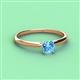 2 - Solus Round Blue Topaz Solitaire Engagement Ring  
