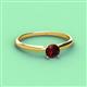 2 - Solus Round Red Garnet Solitaire Engagement Ring  
