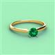 2 - Solus Round Emerald Solitaire Engagement Ring  