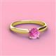 2 - Solus Round Pink Sapphire Solitaire Engagement Ring  