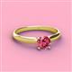 2 - Solus Round Pink Tourmaline Solitaire Engagement Ring  