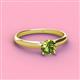2 - Solus Round Peridot Solitaire Engagement Ring  