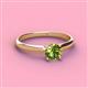 2 - Solus Round Peridot Solitaire Engagement Ring  