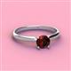 2 - Solus Round Red Garnet Solitaire Engagement Ring  