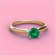 2 - Solus Round Emerald Solitaire Engagement Ring  