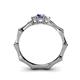 4 - Twyla Diamond and Iolite Three Stone Ring 
