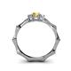 4 - Twyla Diamond and Yellow Sapphire Three Stone Ring 
