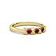 3 - Fiona Ruby XOXO Three Stone Engagement Ring 