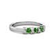 3 - Fiona Green Garnet XOXO Three Stone Engagement Ring 
