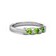 3 - Fiona Peridot XOXO Three Stone Engagement Ring 