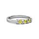 3 - Fiona Yellow Diamond XOXO Three Stone Engagement Ring 