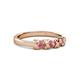 3 - Fiona Pink Tourmaline XOXO Three Stone Engagement Ring 