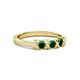 3 - Fiona Emerald XOXO Three Stone Engagement Ring 