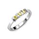 3 - Fiona Yellow Sapphire XOXO Three Stone Engagement Ring 