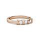3 - Fiona White Sapphire XOXO Three Stone Engagement Ring 