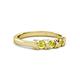 3 - Fiona Yellow Diamond XOXO Three Stone Engagement Ring 