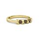 3 - Fiona Smoky Quartz XOXO Three Stone Engagement Ring 