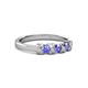 3 - Fiona Tanzanite XOXO Three Stone Engagement Ring 